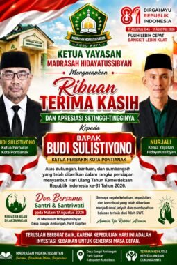 NURJALI S.Pd.I. DAN KHOLIL S.Pd.I. UCAPKAN RIBUAN TERIMA KASIH KEPADA BUDI SULISTIONO, KETUA PERBAKIN KOTA PONTIANAK